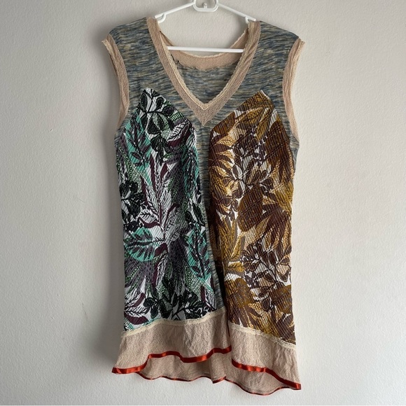 Vintage Italian designer multi-print tank blouse - Picture 1 of 8